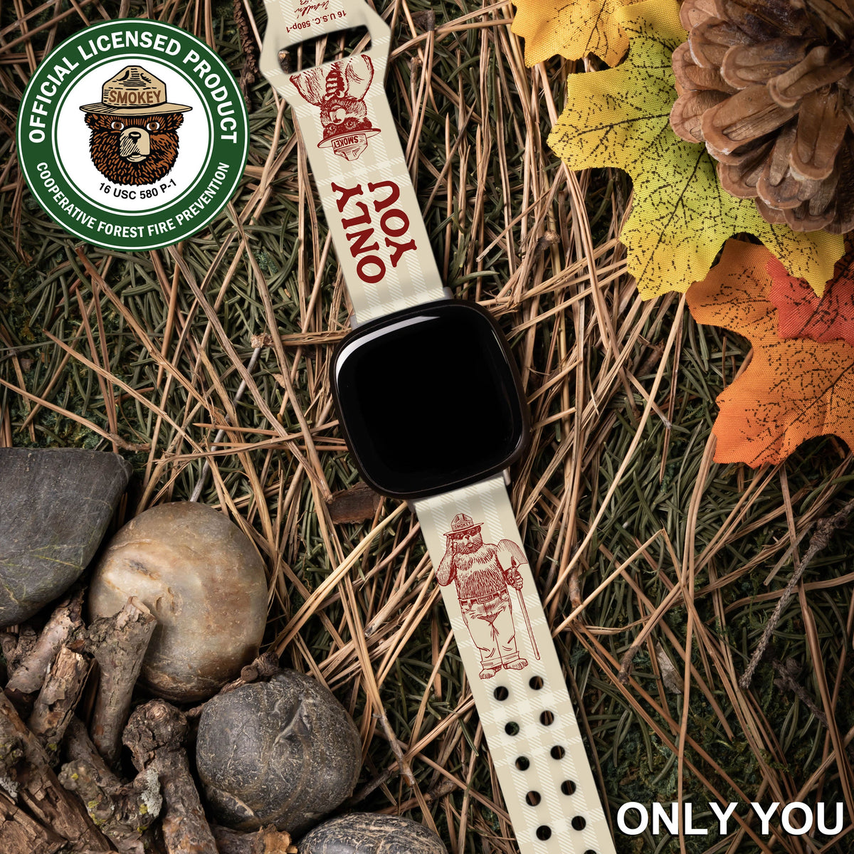 Smokey Bear Classic HD Fitbit Versa 3 & Sense Watch Band