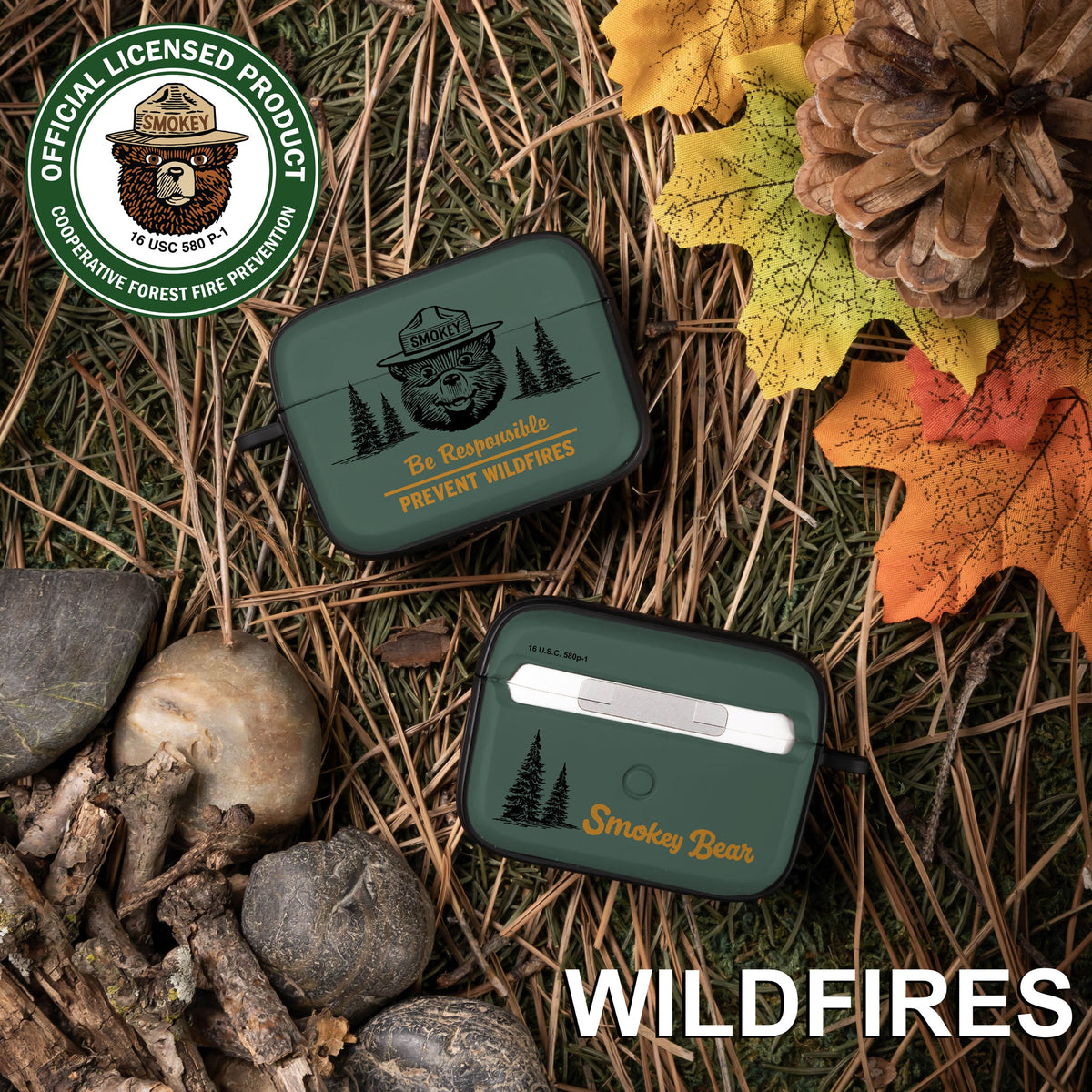 Smokey Bear Classic HDX Apple AirPods Pro 1 & 2 Case Cover