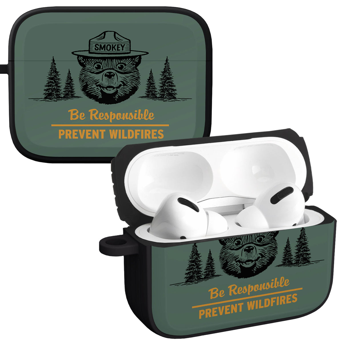 Smokey Bear Classic HDX Apple AirPods Pro 1 & 2 Case Cover