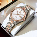Women's Automatic Two Tone Stainless Steel Watch Pearl