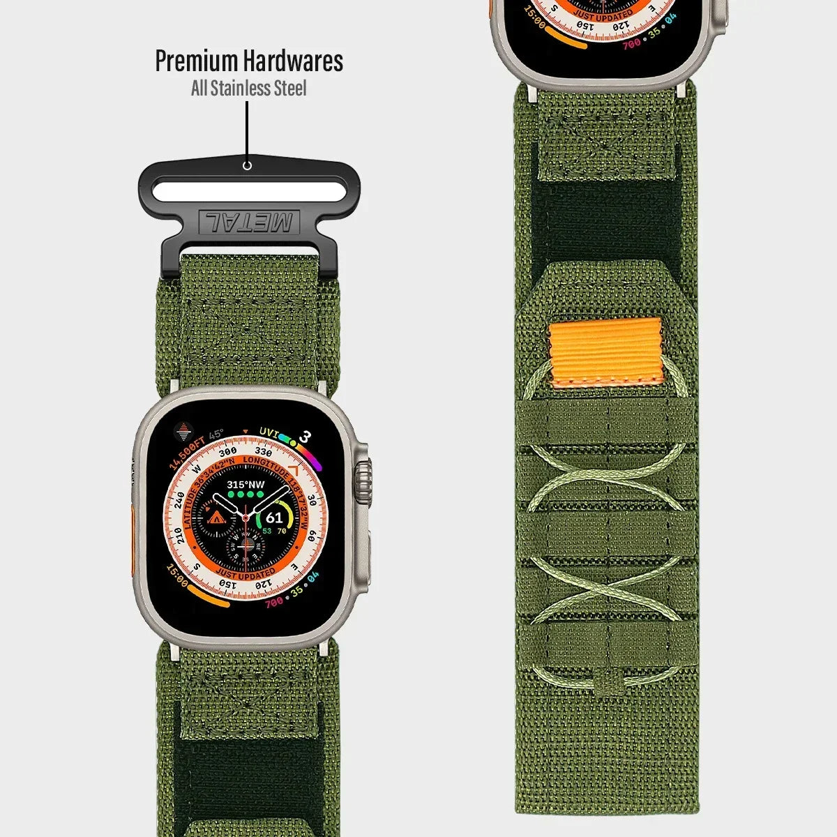 Bracelet Apple Watch avec corde de survie en plein air