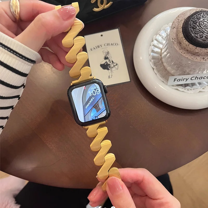 Bracelet en acier pour bracelet de luxe Apple Watch