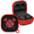 Firefighter HDX Samsung Galaxy Buds Pro & Buds LiveCase Cover - Arleathercraft Axe Shield Red