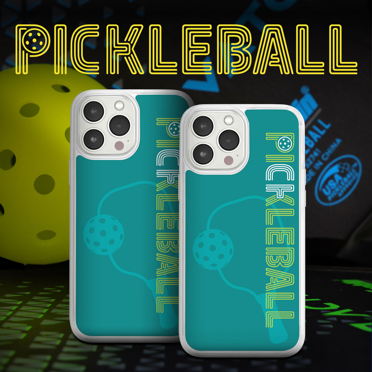 Pickleball HD Apple iPhone 14 Series Mag-Safe Phone Case