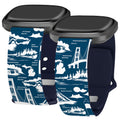 Michigan HD Fitbit Versa 3 & Sense 1 Watch Band - Arleathercraft Landmarks / Short