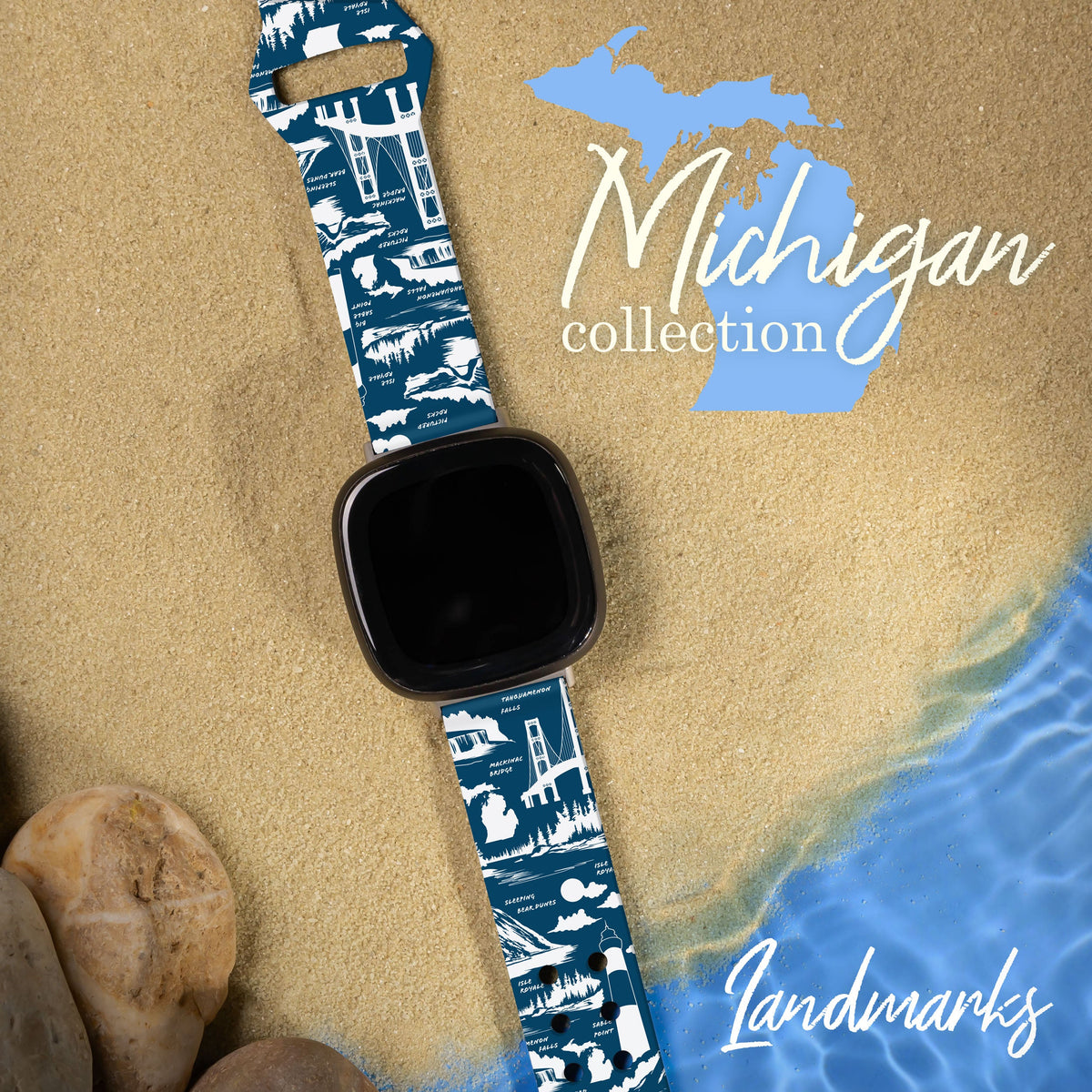 Michigan HD Fitbit Versa 3 & Sense 1 Watch Band