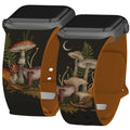 Episodic Drawing Enchanted Collection HD Apple Watch Band - Arleathercraft Mushrooms / 42/44/45/49mm(46mm Series 10) / Short
