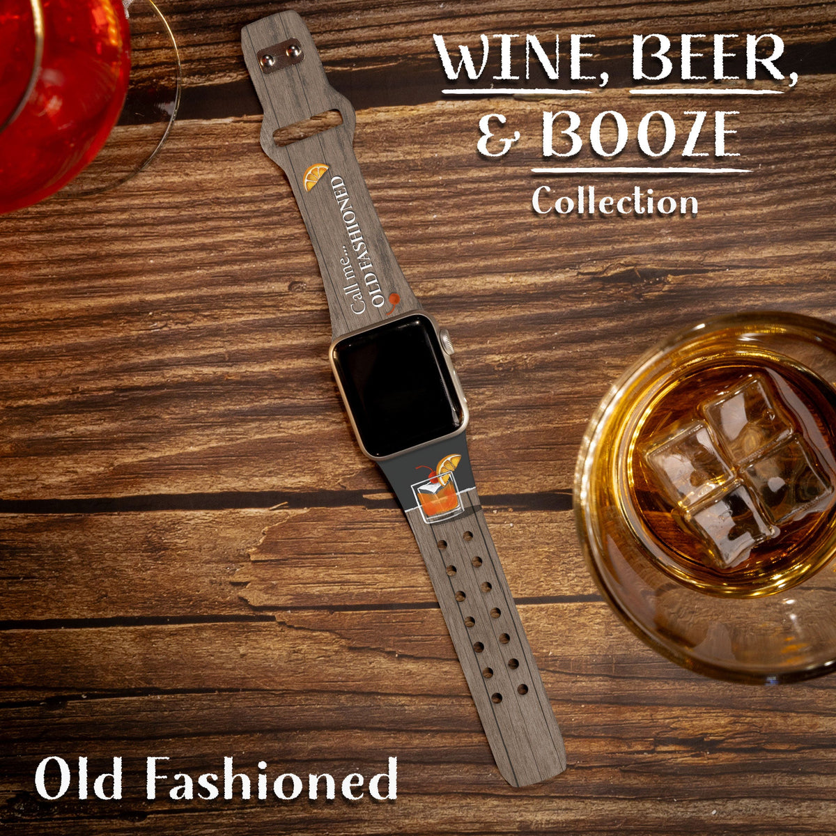 Wine, Beer, & Booze HD Apple Watch Band
