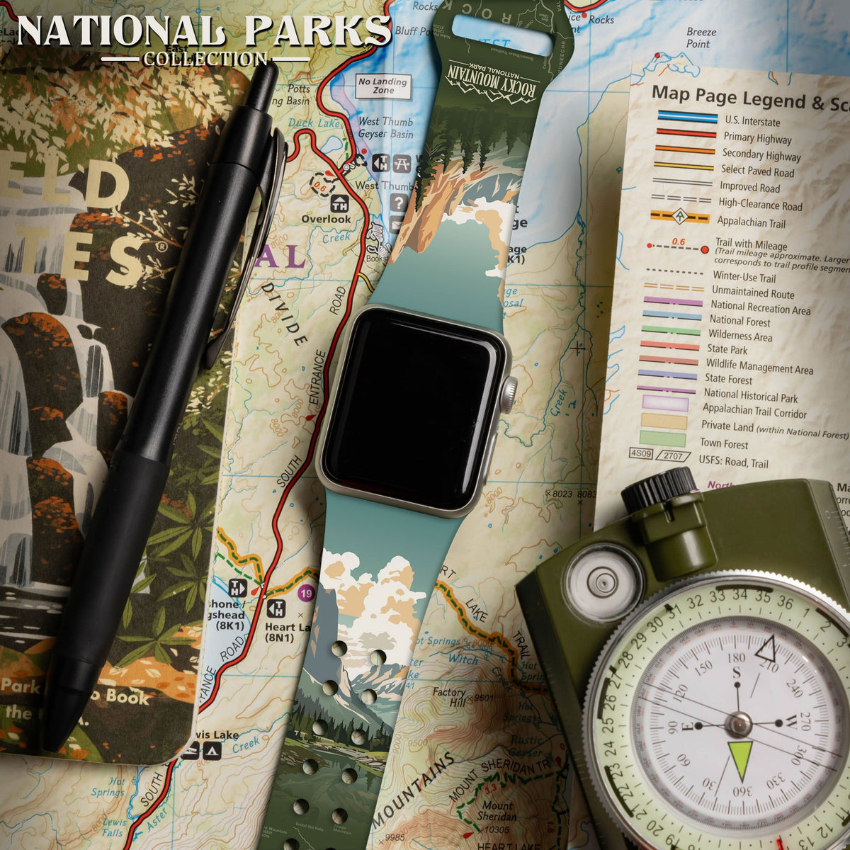 National Parks Rocky Mountain HD Apple Watch Band