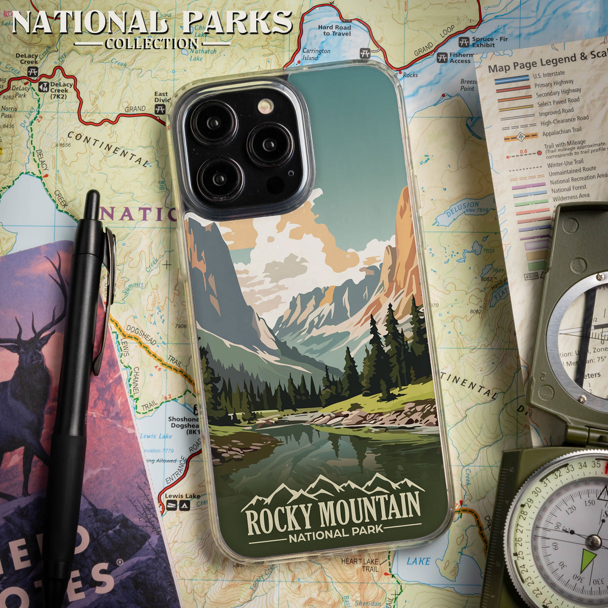 National Parks Rocky Mountain HD Apple iPhone 14 Series Mag-Safe Phone Case