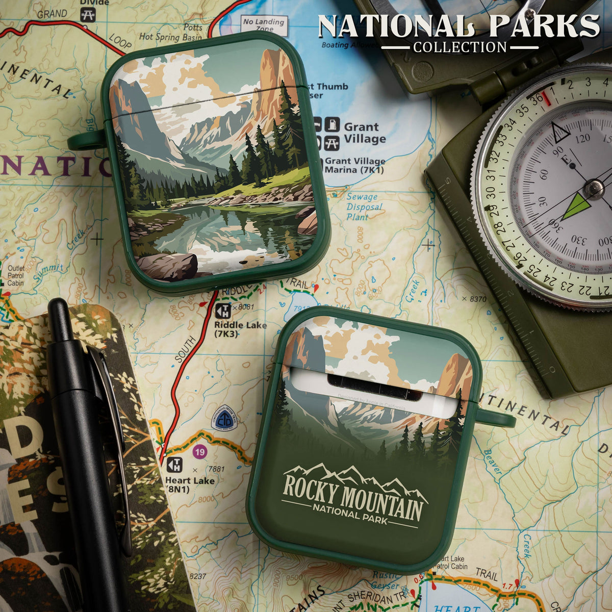 National Parks Rocky Mountain HDX Apple Airpods Gen 1 & 2 Case Cover