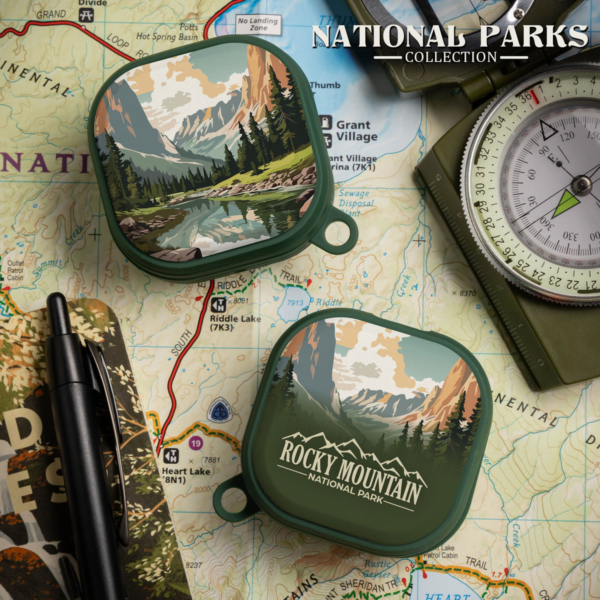 National Parks Rocky Mountain HDX Samsung Galaxy Buds Pro & Buds Live Case Cover