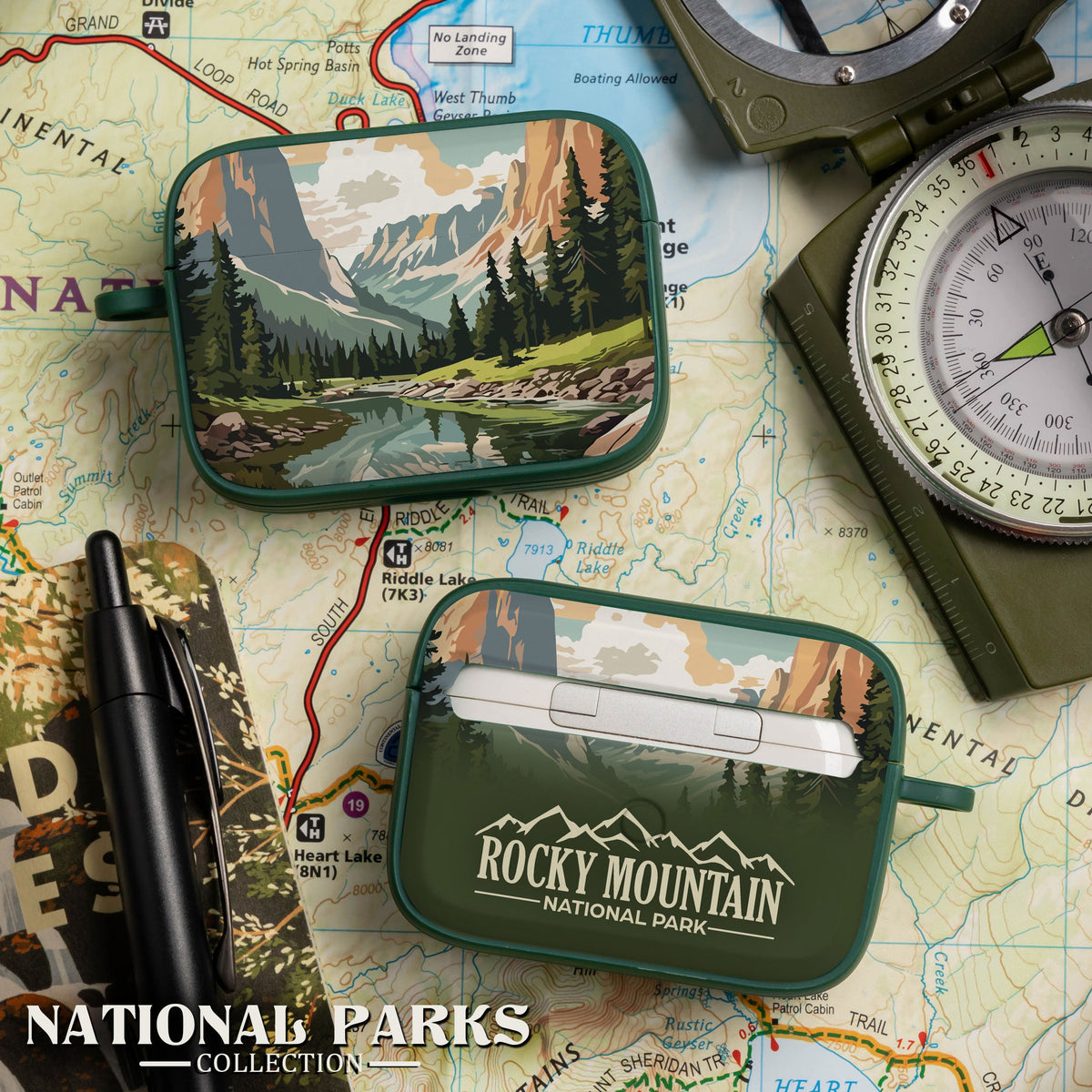 National Parks Rocky Mountain HDX Apple Airpods Pro 1 & 2 Case Cover