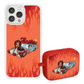 Bratz® Passion For Fashion HD Apple iPhone 12 Mag-Safe Phone Case and AirPods Pro Combo Package - Arleathercraft Sasha Flames / iPhone 12 Pro Max
