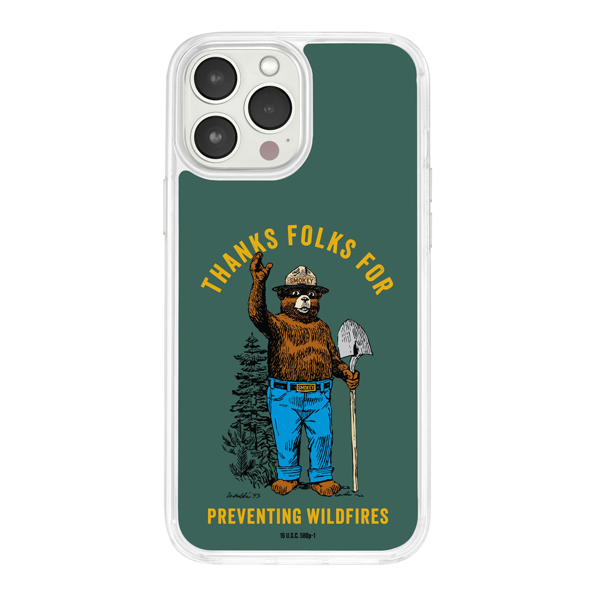 Smokey Bear Classic HD Apple iPhone 13 Series Mag-Safe Phone Case