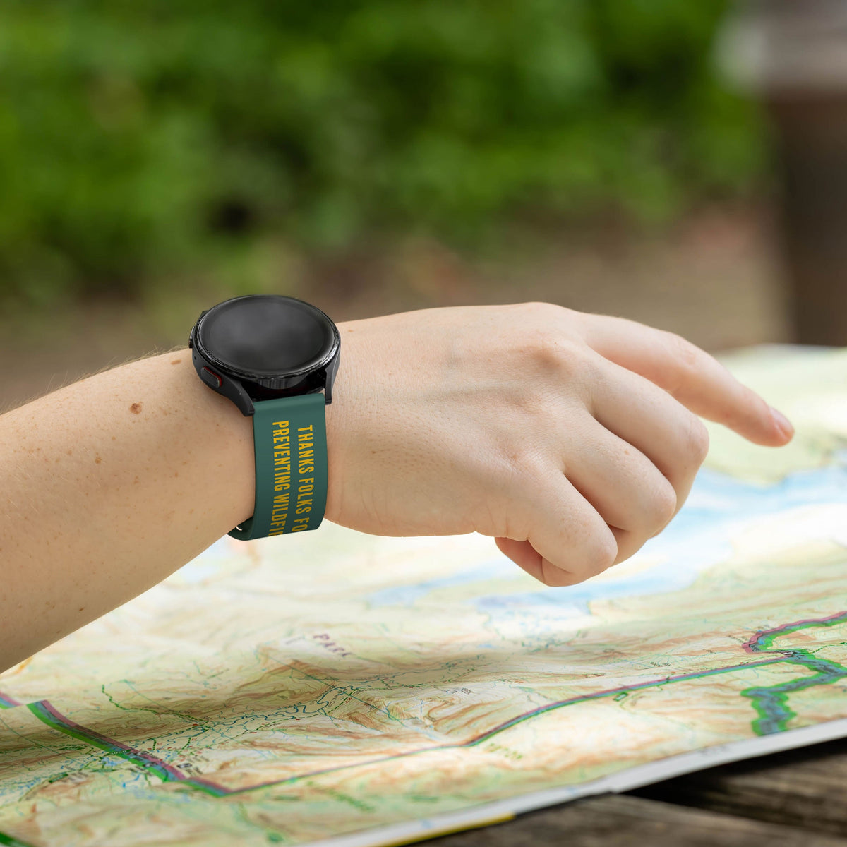 Smokey Bear Classic HD  Watchband for Samsung, Garmin, Fossil, and More