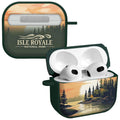 National Parks Isla Royale HDX Apple Airpods Gen 3 Case Cover - Arleathercraft Isla Royale