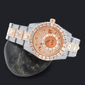 40MM CZ Iced Out Hip Hop Alloy Watch With Pave Dial