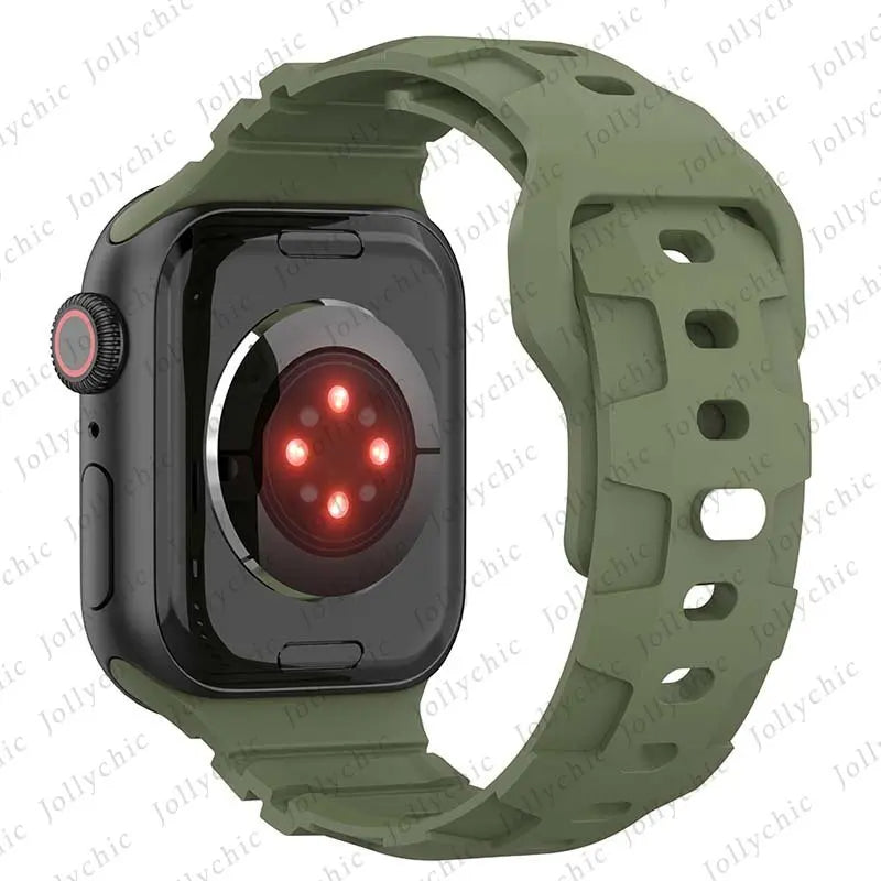 Silicone Band For Apple Watch Series 9/8/7/6/5/4/3/2/1/SE