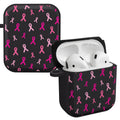 Breast Cancer Awareness HDX Apple AirPods Gen 1 & 2 Case Cover - Arleathercraft Breast Cancer