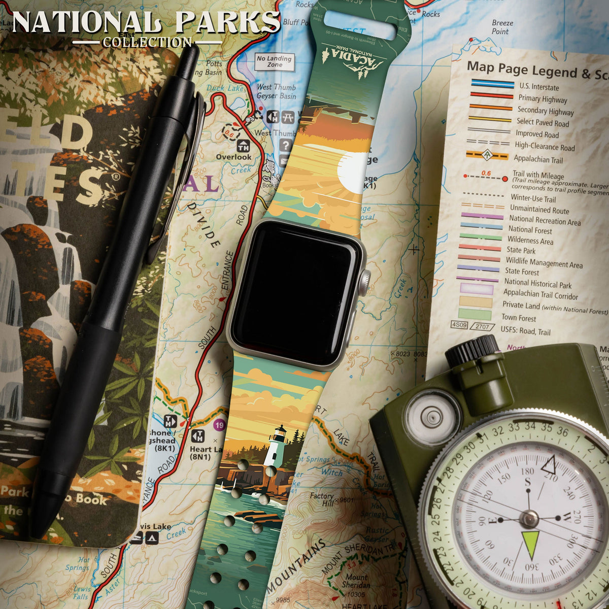 National Parks Acadia HD Apple Watch Band