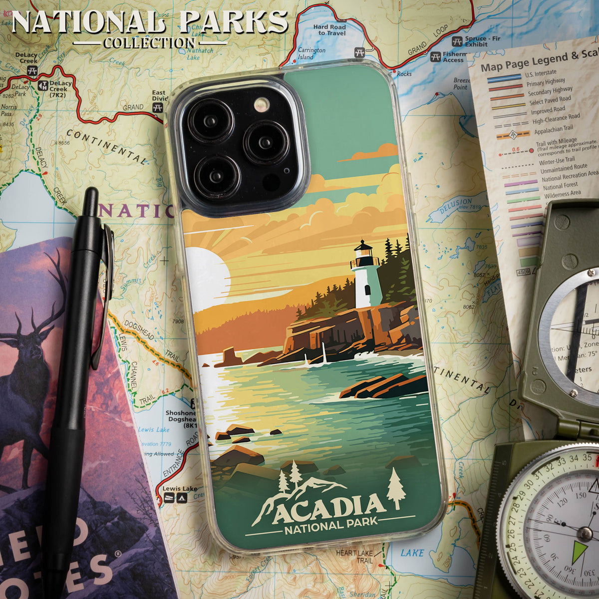 National Parks Acadia HD Apple iPhone 16 Mag-Safe Phone Case