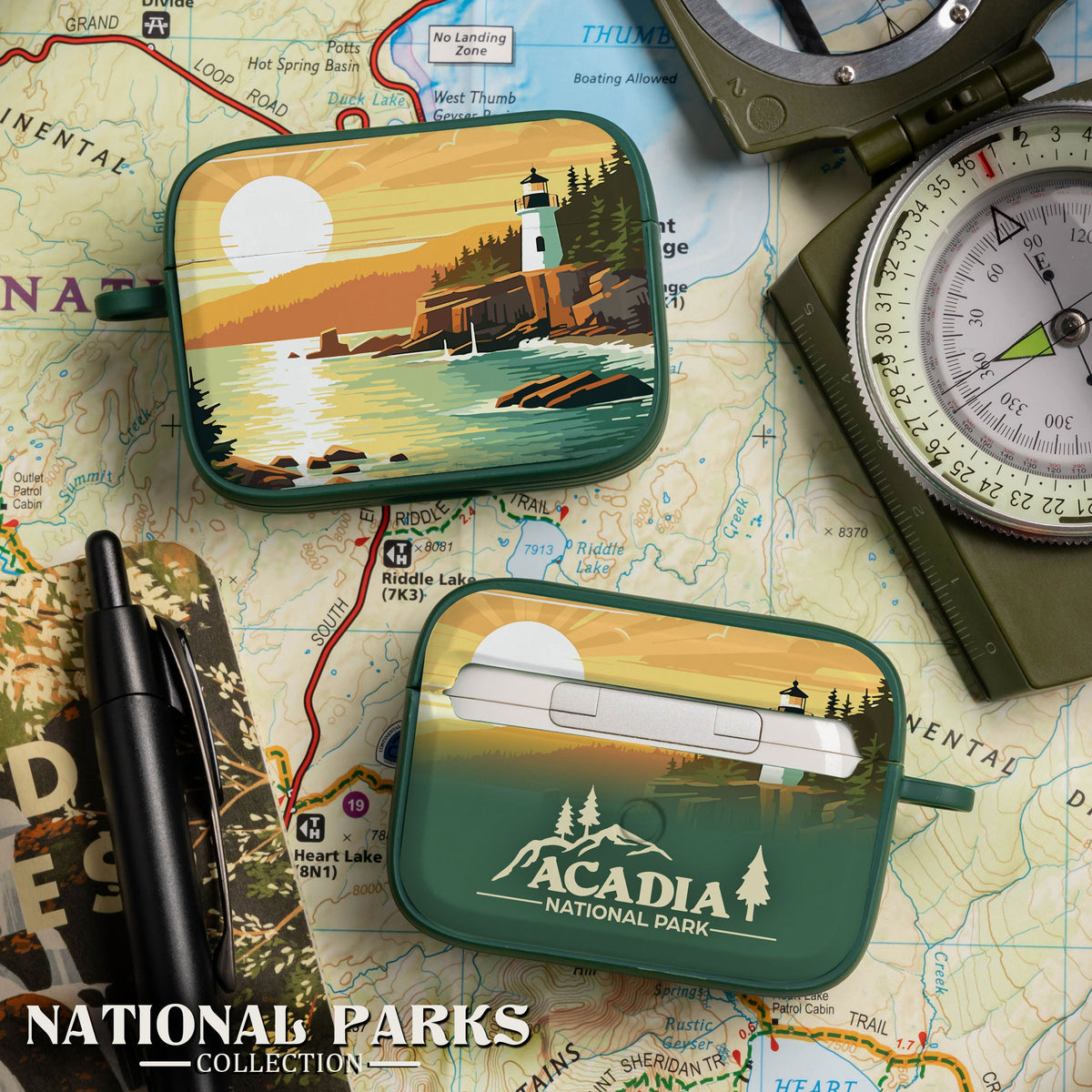 National Parks Acadia HDX Apple Airpods Pro 1 & 2 Case Cover