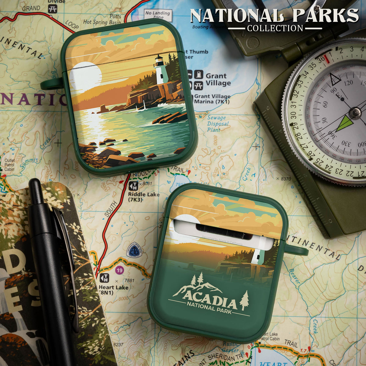 National Parks Acadia HDX Apple Airpods Gen 1 & 2 Case Cover