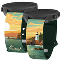 National Parks Acadia HD Watchband for Samsung, Garmin, Fossil, and More - Arleathercraft Acadia / 20mm / Short