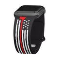 FireFighter First Responder HD Apple Watch Band - Arleathercraft First Responders 5 / 38/40/41mm(42mm Series 10) / Short