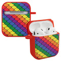 Pride HDX Case Cover Compatible with Apple AirPods Gen 1 & 2 - Arleathercraft Mermaid Rainbow