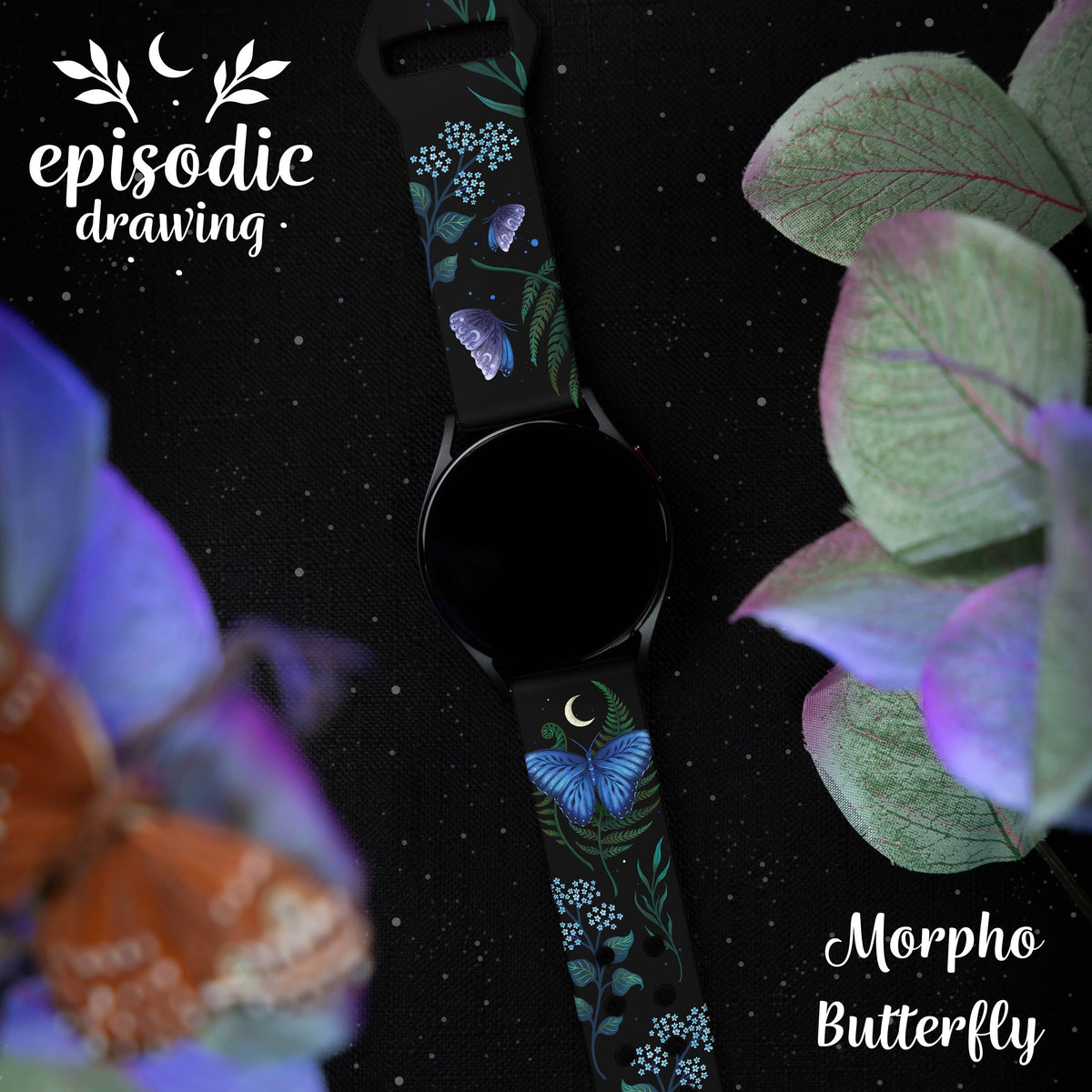 Episodic Drawing Enchanted Collection HD  Watchband for Samsung, Garmin, Fossil, and More