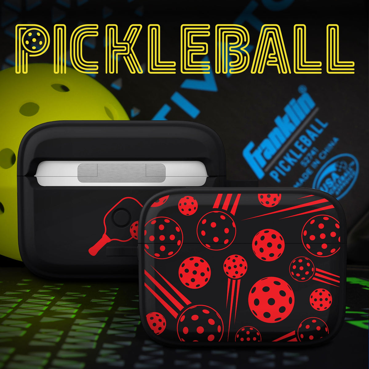 Pickleball HDX Apple AirPods Pro 1 & 2 Case Cover