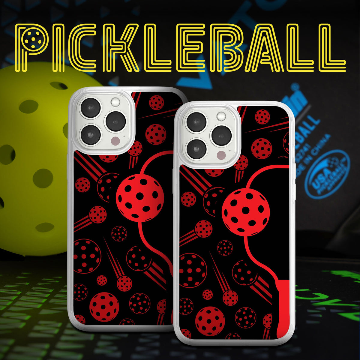 Pickleball HD Apple iPhone 14 Series Mag-Safe Phone Case