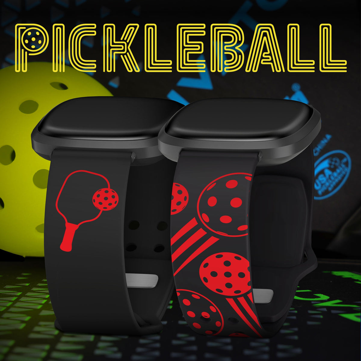 Pickleball HD Fitbit Versa 3 & Sense 1 Watch Band