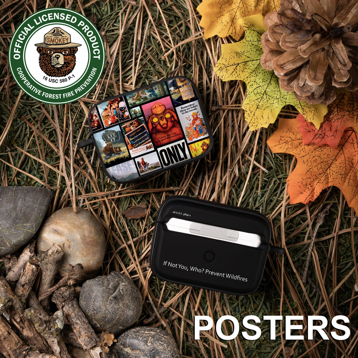 Smokey Bear Classic HDX Apple AirPods Pro 1 & 2 Case Cover