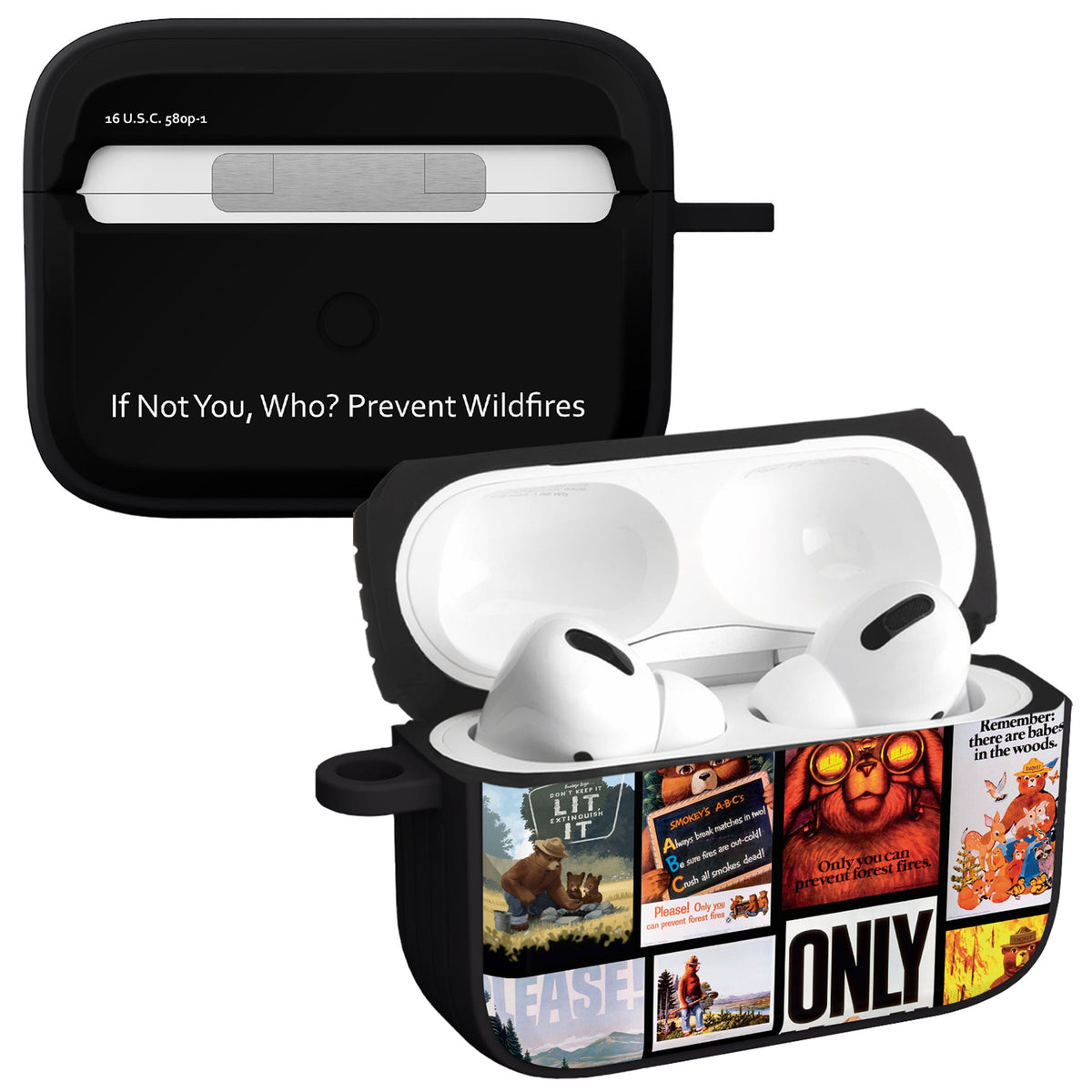 Smokey Bear Classic HDX Apple AirPods Pro 1 & 2 Case Cover