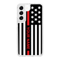 Firefighter HD Samsung Galaxy S22 Phone Case - Arleathercraft Thin Red Line Custom / Galaxy S22
