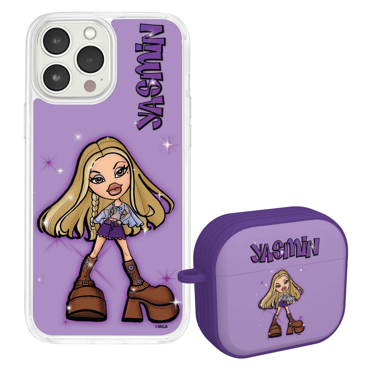 Bratz® Passion For Fashion HD Apple iPhone 14 Mag-Safe Phone Case and AirPods Gen 3 Combo Package