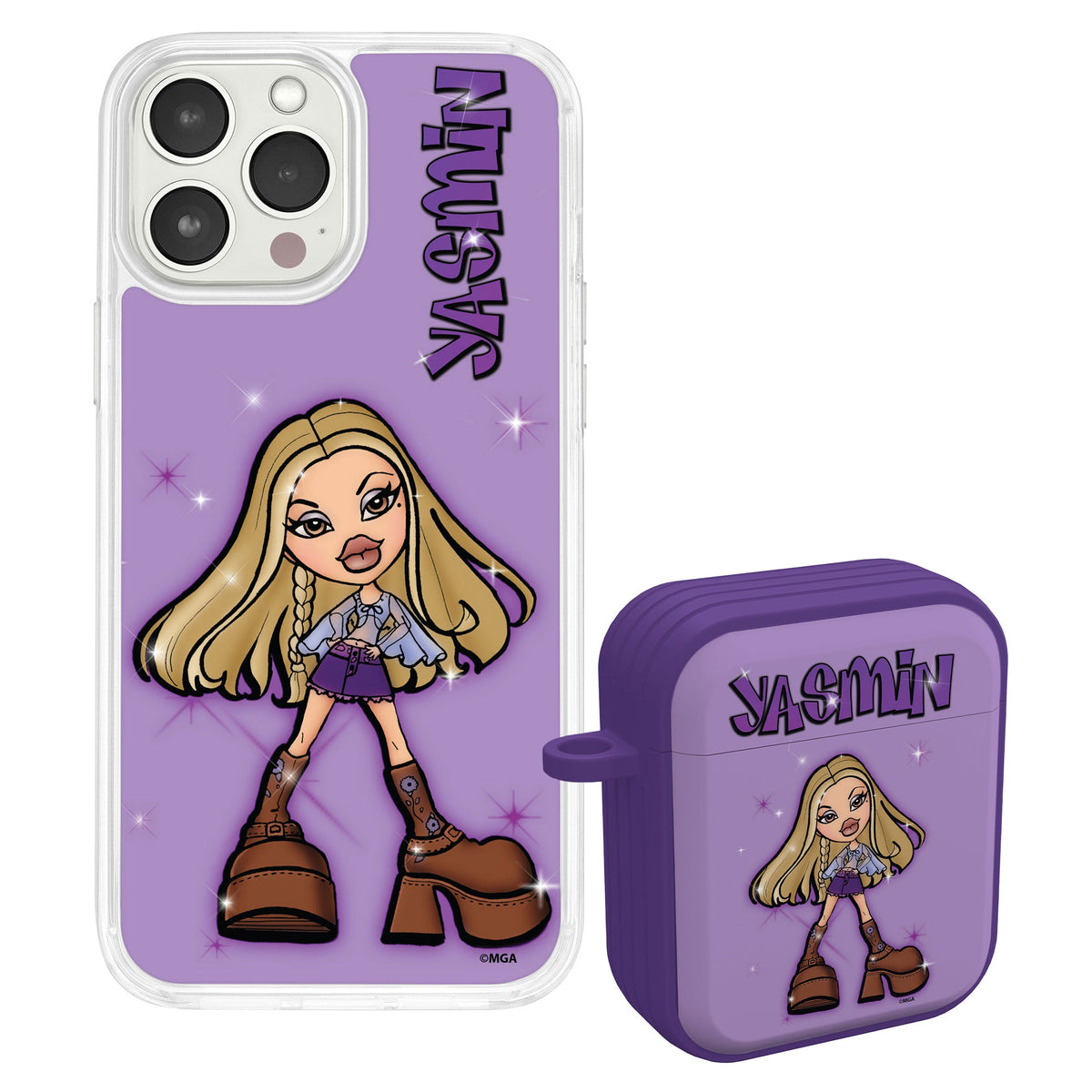 Bratz® Passion For Fashion HD Apple iPhone 14 Mag-Safe Phone Case and AirPods Gen 1 & 2 Combo Package