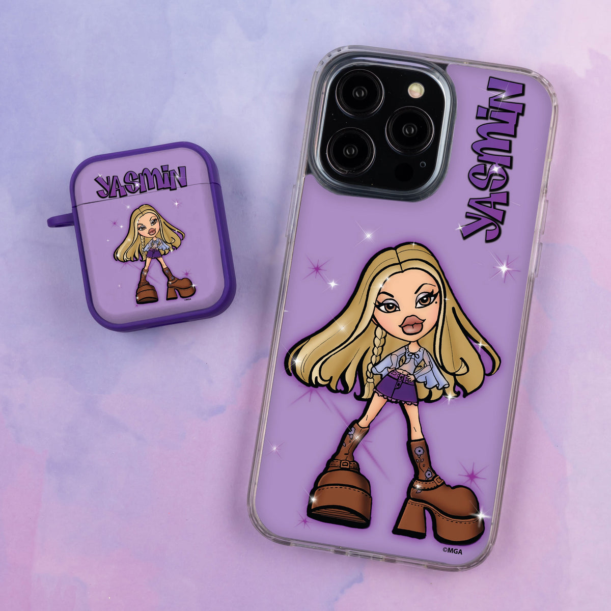Bratz® Passion For Fashion HD Apple iPhone 13 Mag-Safe Phone Case and AirPods Gen 1 & 2 Combo Package