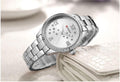 Women's Slim Silver Metal Bracelet Classic Watch Elegant