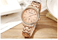 Women's Rose Gold Crystal Bracelet Watch Slim Dressy