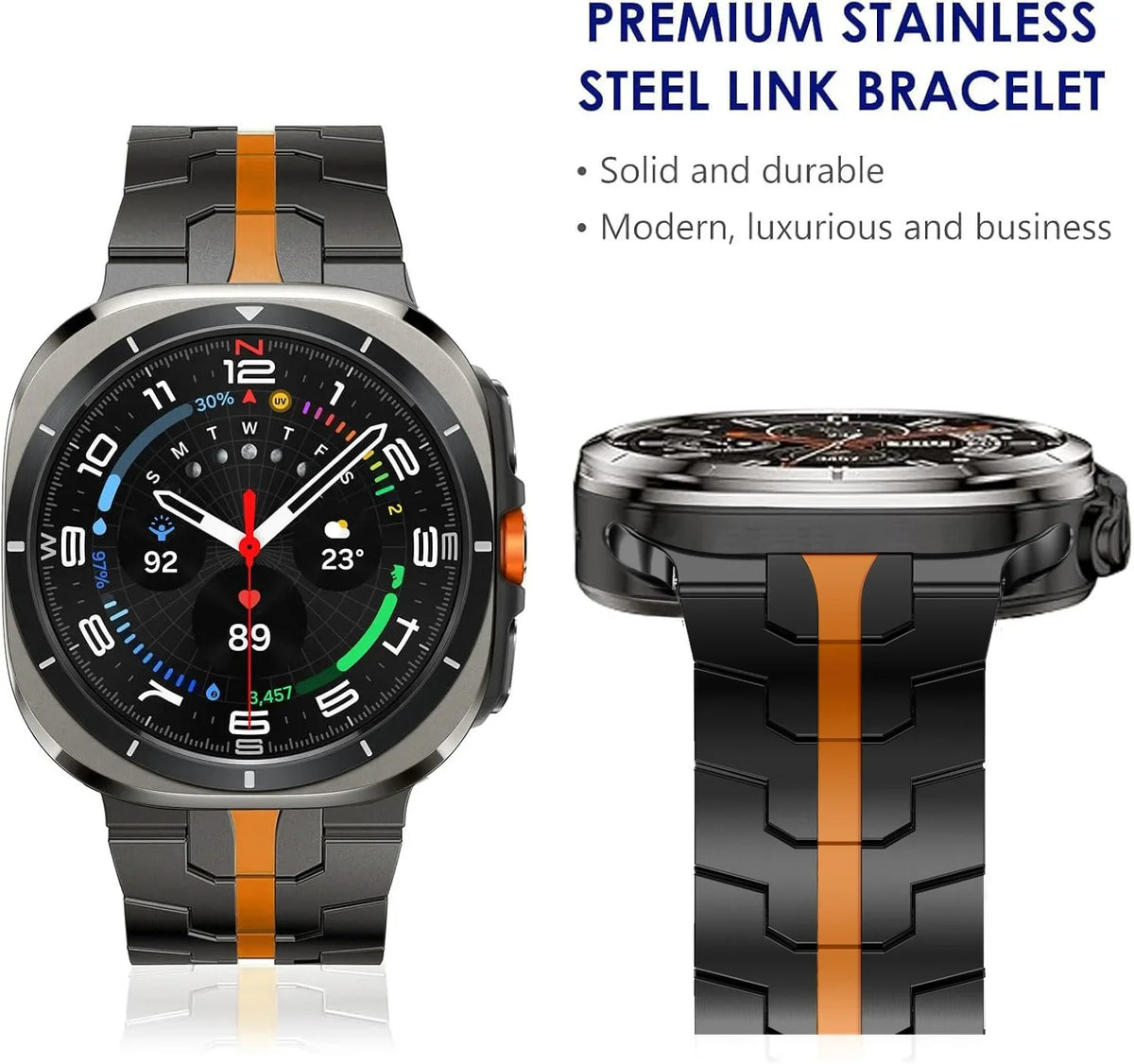 Steel Samsung Galaxy Ultra Watch Band 47MM