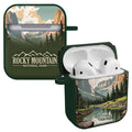 National Parks Rocky Mountain HDX Apple Airpods Gen 1 & 2 Case Cover - Arleathercraft Rocky Mountain