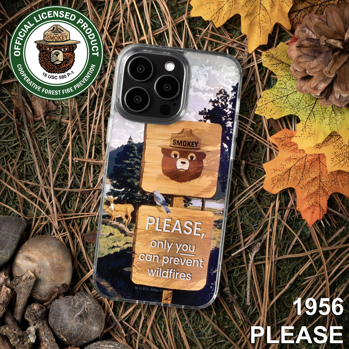 Smokey Bear Classic HD Apple iPhone 13 Series Mag-Safe Phone Case