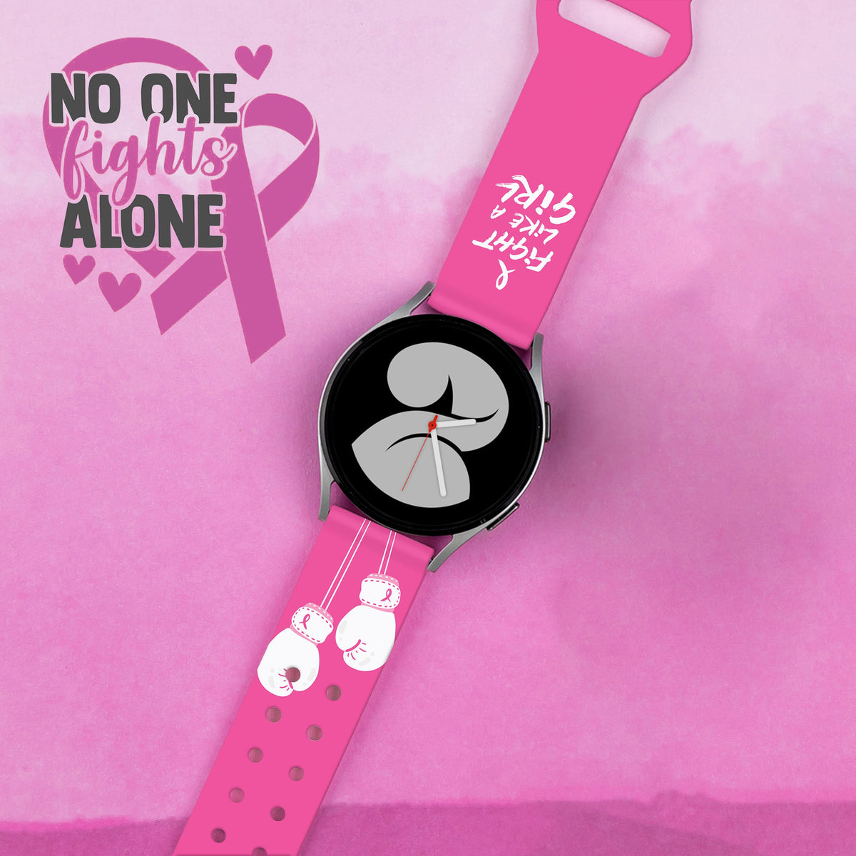 Breast Cancer Awareness HD  Watchband for Samsung, Garmin, Fossil, and More