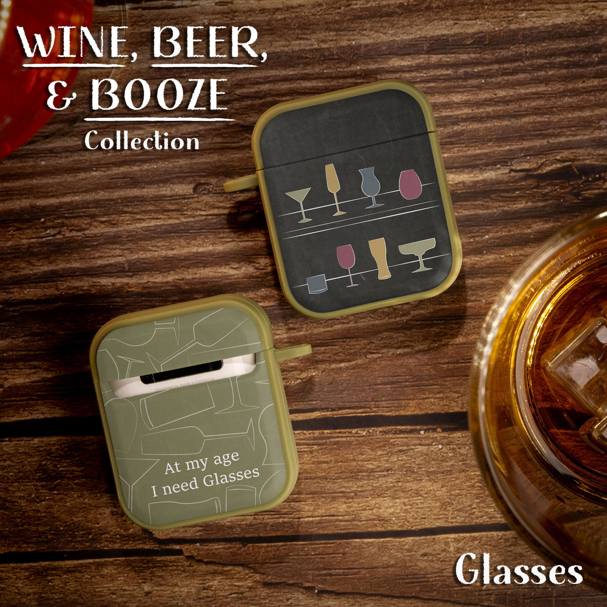 Wine, Beer, & Booze HDX Apple AirPods Gen 1 & 2 Case Cover
