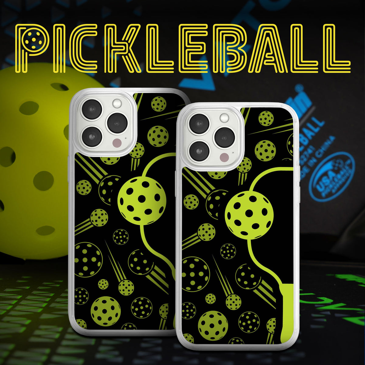 Pickleball HD Apple iPhone 14 Series Mag-Safe Phone Case