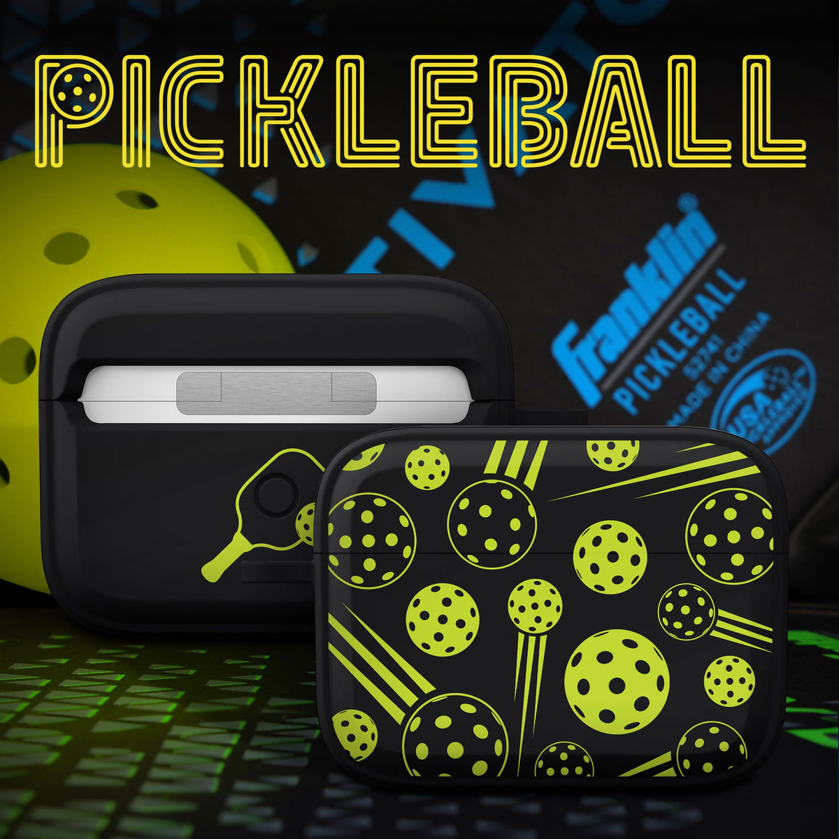 Pickleball HDX Apple AirPods Pro 1 & 2 Case Cover
